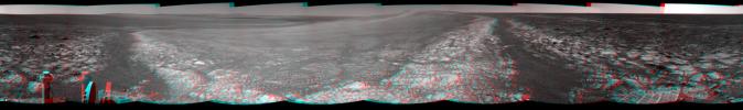 PIA16123: Opportunity's Surroundings on 3,000th Sol, in 3-D