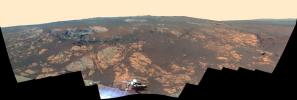 PIA16704: 'Matijevic Hill' Panorama for Rover's Ninth Anniversary (False Color)