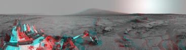 PIA16925: Mars Stereo View from "John Klein" to Mount Sharp