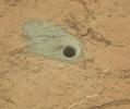 PIA17069: Drilled Hole and ChemCam Marks at 'Cumberland'