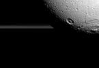 PIA17201: Dione: Craters and Rings