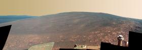 PIA17583: 'Murray Ridge' on Rim of Endeavour Crater on Mars, False Color