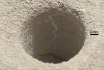 PIA17594: View into 'John Klein' Drill Hole in Martian Mudstone