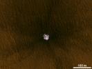 PIA17608: Fresh Crater Exposing Buried Ice on Mid-Latitude Mars