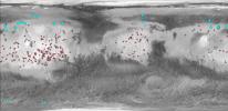 PIA17609: Locations of Ice-Exposing Fresh Craters on Mars