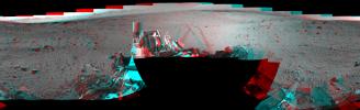 PIA17764: Full-Circle Vista During Curiosity's Approach to 'Dingo Gap' (Stereo)