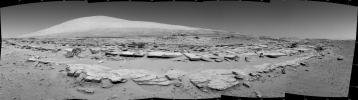 PIA17947: Martian Landscape with Rock Rows and Mount Sharp