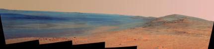 PIA18094: Endeavour Crater Rim From 'Murray Ridge' on Mars, False Color