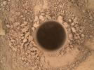 PIA18609: First Sampling Hole in Mount Sharp