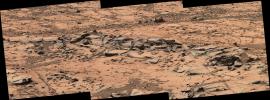 PIA18880: Erosion Resistance at 'Pink Cliffs' at Base of Martian Mount Sharp