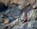 PIA19399: Curiosity's Path to Some Spring 2015 Study Sites