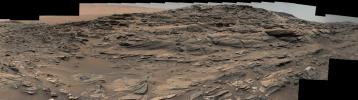 PIA19818: Vista from Curiosity Shows Crossbedded Martian Sandstone