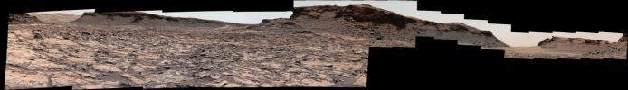 PIA20842: Cluster of Martian Mesas on Lower Mount Sharp, Sols 1438 and 1439