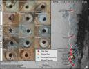 PIA20845: Curiosity's First 16 Rock or Soil Sampling Sites on Mars