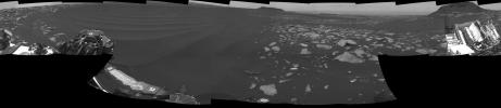 PIA21268: Full-Circle Vista With a Linear Shaped Martian Sand Dune