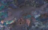 PIA21609: Colorful Impact Ejecta from Hargraves Crater