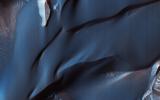 PIA22783: The Velvety Blue Dunes of Melas Chasma