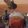 PIA22871: Full View of InSight's Deck and Two Science Instruments