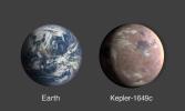 PIA23774: Comparing the Size of Exoplanet Kepler-1649c and Earth (Illustration)