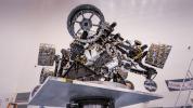 PIA23826: Perseverance Rover on Spin Table at Kennedy Space Center