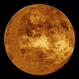 PIA00270: Venus - Computer Simulated Global View Centered at 90 Degrees East Longitude