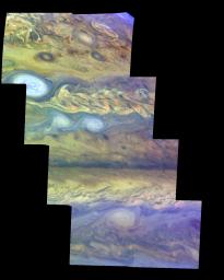PIA00895: Jupiter's Northern Hemisphere in False Color (Time Set 2)