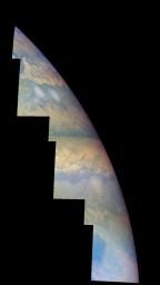 PIA00897: Jupiter's Northern Hemisphere in False Color (Time Set 3)