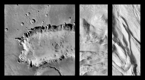 PIA01027: Complex Floor Deposits Within Western Ganges Chasma, Valles Marineris