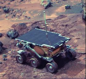PIA01122: Sojourner Rover Near "The Dice"