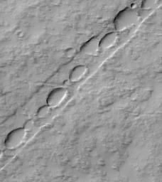 PIA01686: Chain of Pits on Pavonis Mons