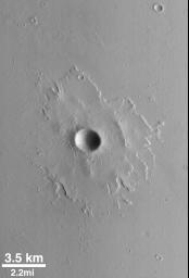 PIA02085: Pedestal Crater