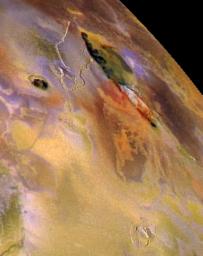 PIA02527: Zal Patera, Io, in color