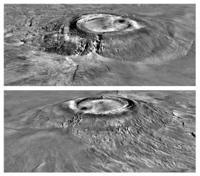 PIA02804: Major Martian Volcanoes from MOLA - Arsia Mons