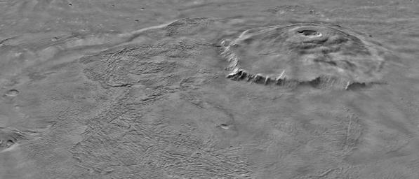 PIA02805: Major Martian Volcanoes from MOLA - Olympus Mons