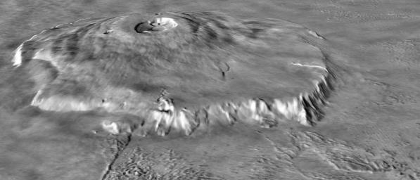 PIA02806: Major Martian Volcanoes from MOLA - Olympus Mons