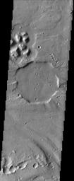 PIA04437: Stop Sign Crater