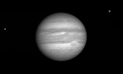 PIA09238: Moons around Jupiter