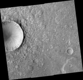 PIA09501: Crater Ejecta Morphology