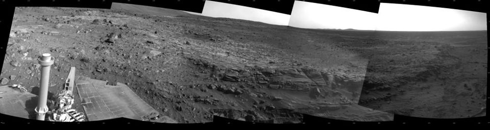 PIA11972: Spirit's View Beside 'Home Plate' on Sol 1823