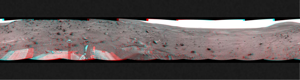 PIA11973: Time for a Change; Spirit's View on Sol 1843 (Stereo)