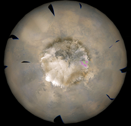 PIA11987: Weather Movie, Mars South Polar Region, March-April 2009
