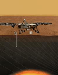 PIA13990: Proposed Mission for Studying Deep Interior of Mars (Artist Concept)