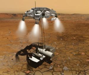 PIA14264: Landing on Mars for a Short Stay (Artist's Concept)