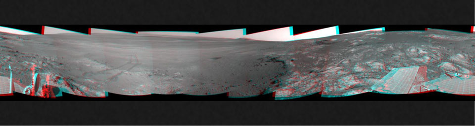 PIA16557: Opportunity's Surroundings on Sol 3071, Stereo View