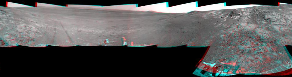 PIA16559: Opportunity's Surroundings on Sol 3105, Stereo View