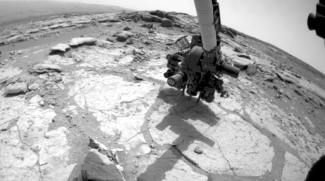 PIA17068: Curiosity Mars Rover Drilling Into Its Second Rock