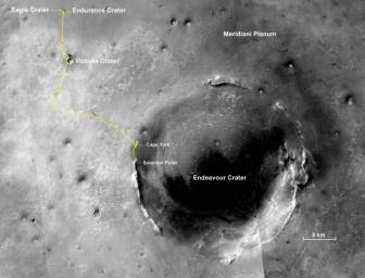 PIA17589: Opportunity's Journey, Approaching 10th Anniversary