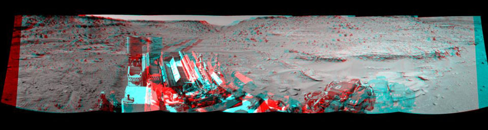 PIA17951: Panoramic View From West of 'Dingo Gap' (Stereo)