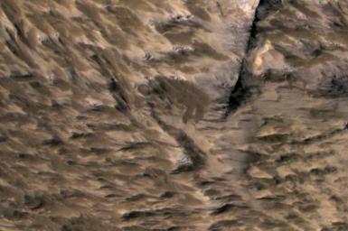 PIA18385: Landslides Near Fresh Crater on Mars