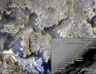 PIA18408: Sandy Martian Valleys in Curiosity's Near Future